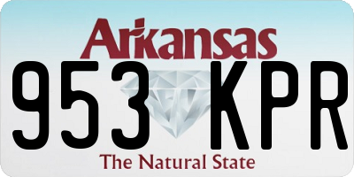 AR license plate 953KPR