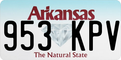 AR license plate 953KPV