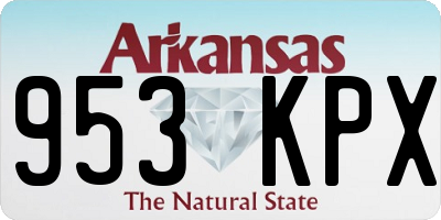 AR license plate 953KPX