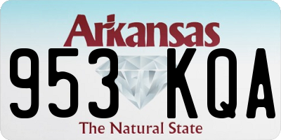 AR license plate 953KQA