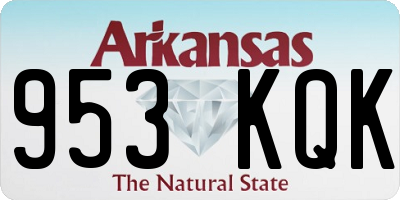 AR license plate 953KQK