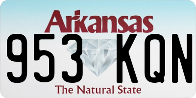 AR license plate 953KQN