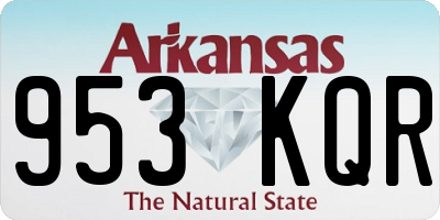 AR license plate 953KQR