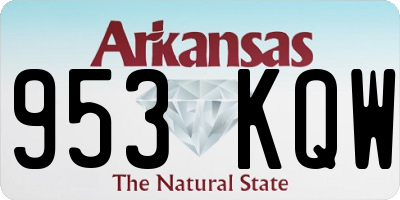 AR license plate 953KQW