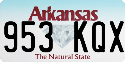 AR license plate 953KQX