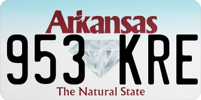 AR license plate 953KRE