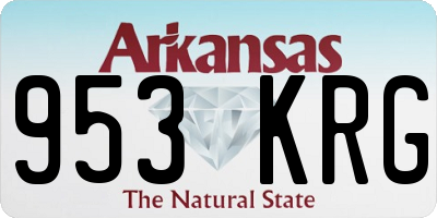 AR license plate 953KRG
