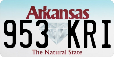 AR license plate 953KRI