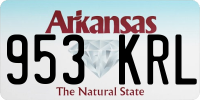 AR license plate 953KRL