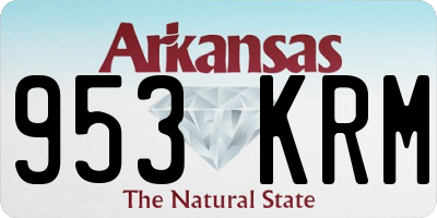 AR license plate 953KRM
