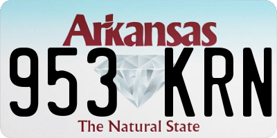 AR license plate 953KRN