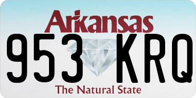 AR license plate 953KRQ
