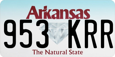 AR license plate 953KRR