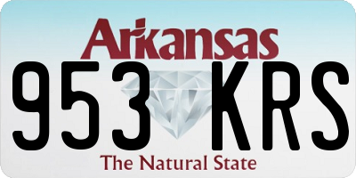 AR license plate 953KRS