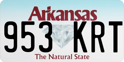 AR license plate 953KRT