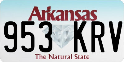 AR license plate 953KRV