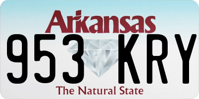 AR license plate 953KRY