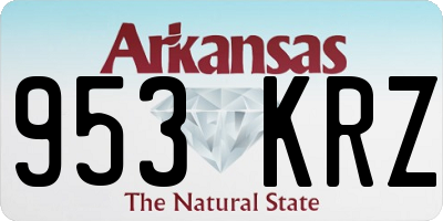 AR license plate 953KRZ