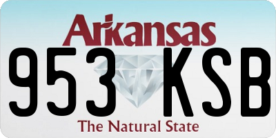 AR license plate 953KSB