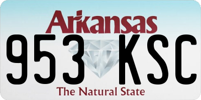 AR license plate 953KSC