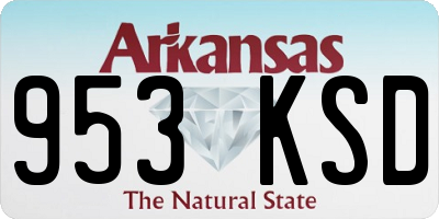 AR license plate 953KSD
