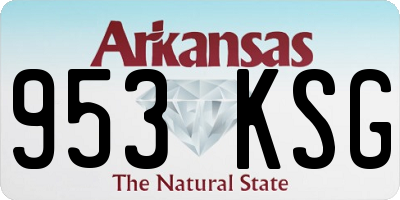 AR license plate 953KSG