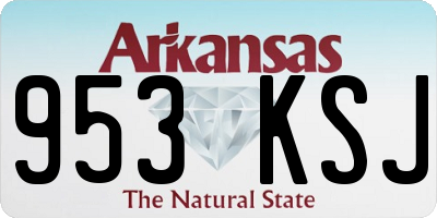 AR license plate 953KSJ