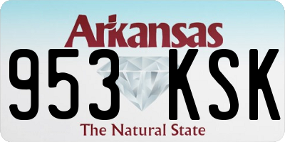 AR license plate 953KSK
