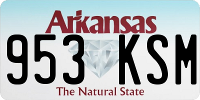 AR license plate 953KSM
