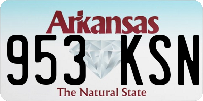AR license plate 953KSN