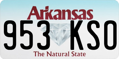 AR license plate 953KSO