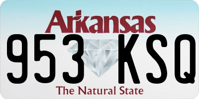 AR license plate 953KSQ