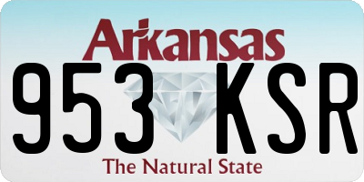AR license plate 953KSR