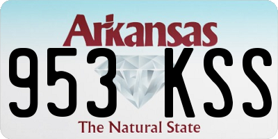 AR license plate 953KSS