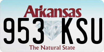 AR license plate 953KSU