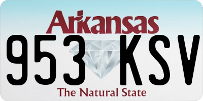 AR license plate 953KSV