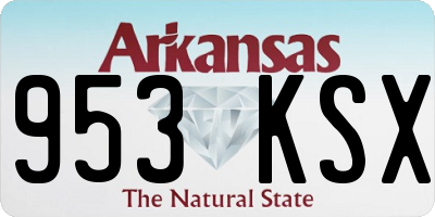 AR license plate 953KSX