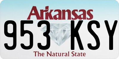AR license plate 953KSY