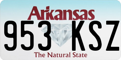 AR license plate 953KSZ