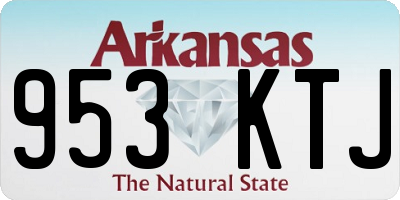 AR license plate 953KTJ