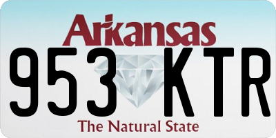 AR license plate 953KTR
