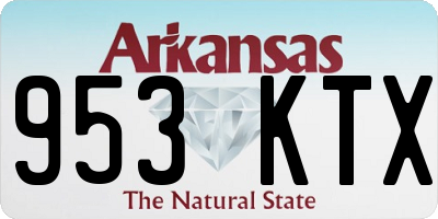 AR license plate 953KTX