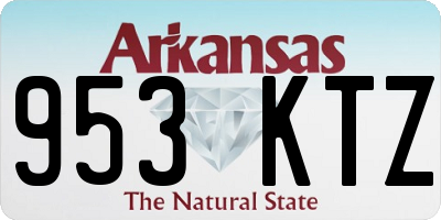 AR license plate 953KTZ