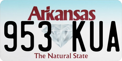 AR license plate 953KUA