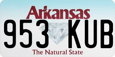 AR license plate 953KUB