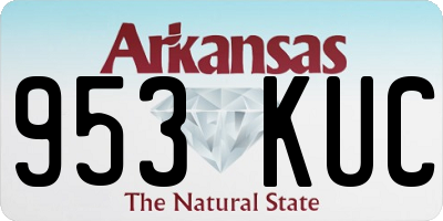 AR license plate 953KUC