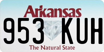 AR license plate 953KUH