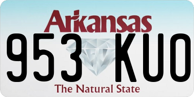 AR license plate 953KUO