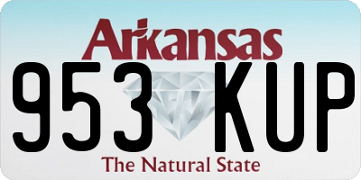 AR license plate 953KUP