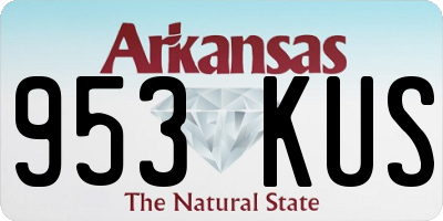 AR license plate 953KUS